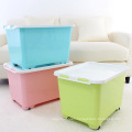 40L Colorful Plastic Storage Container Box with Wheels (SLSN039)